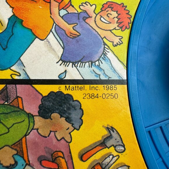 Vtg 1985 Red Plastic Kid Child Toy Safe Sound See Say Mattel Pull String Spin - Picture 10 of 10